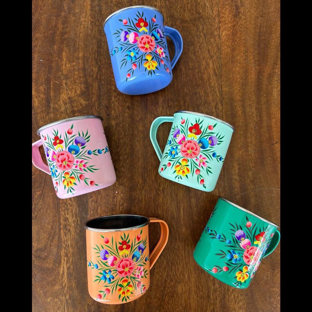 Hand Painted Enamel Mug