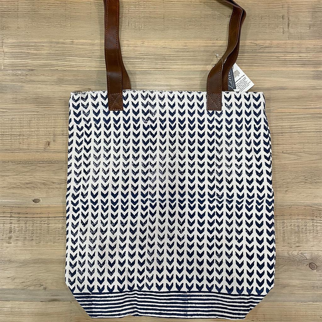 Sunder Tote Bag - Navy Leher