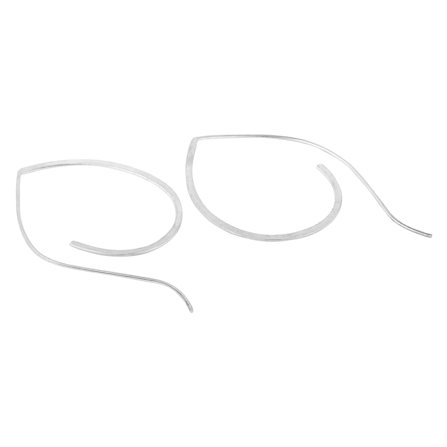 Sterling Silver Pipal Leaf Earrings