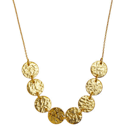 Gold Mini Disc Necklace