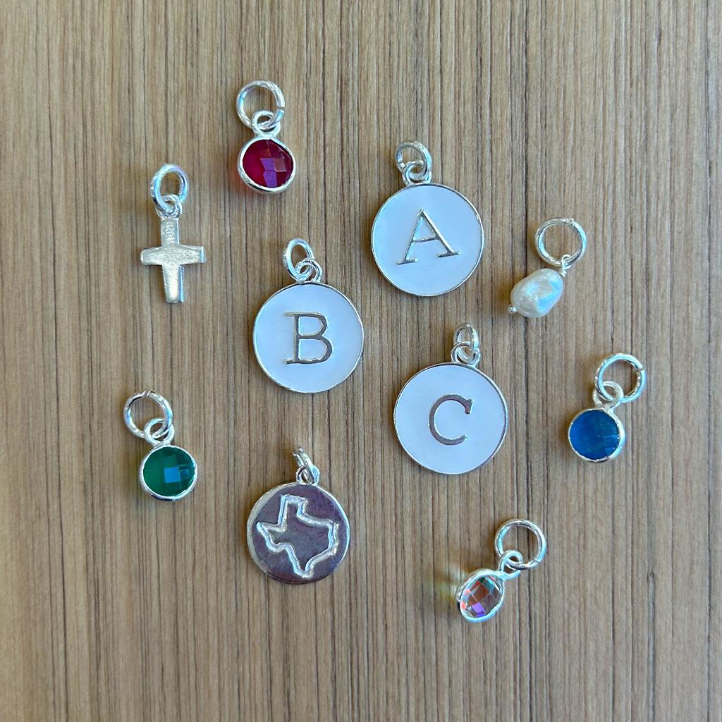 Silver Birthstone Charm