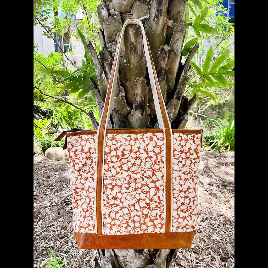 Spring Fling Leather Tote