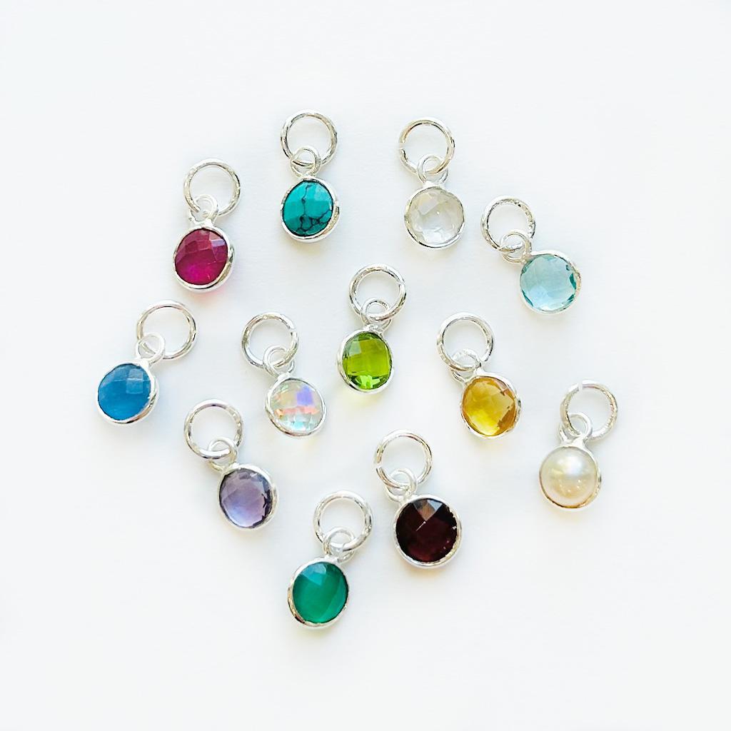 Silver Birthstone Charm
