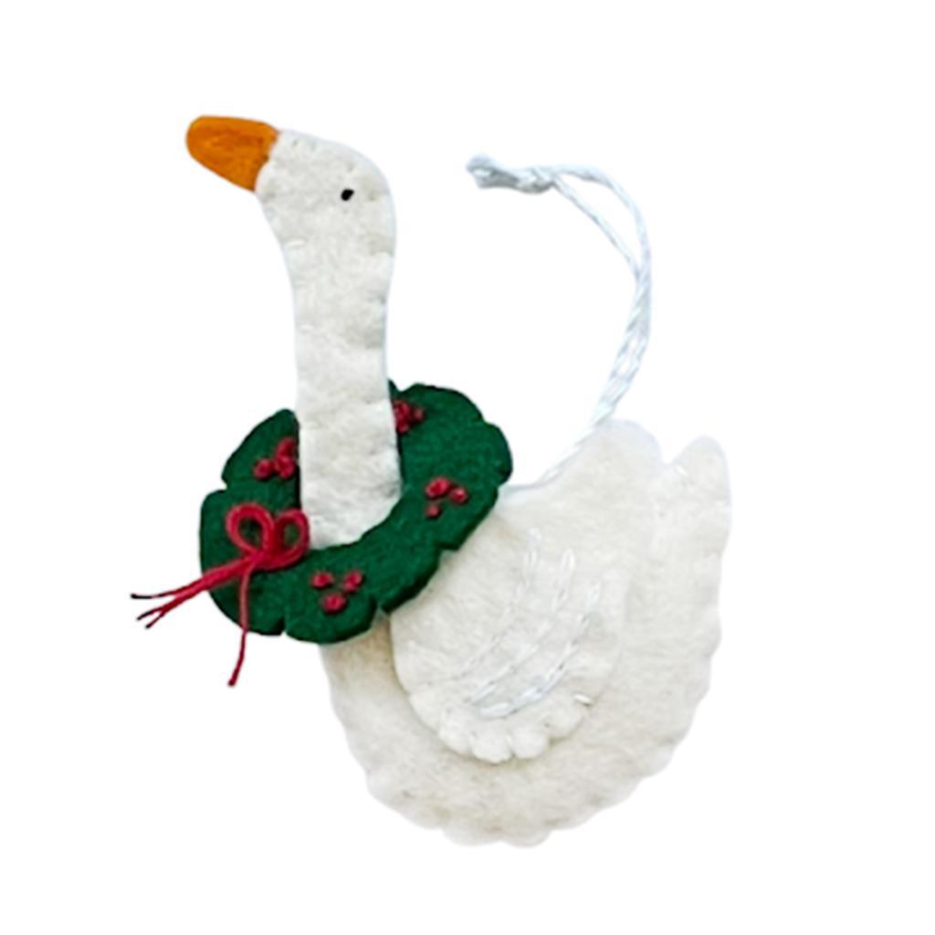 Goose with Wreath Ornament