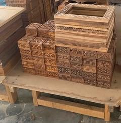 Carved Square Box - 4 in x 4 in