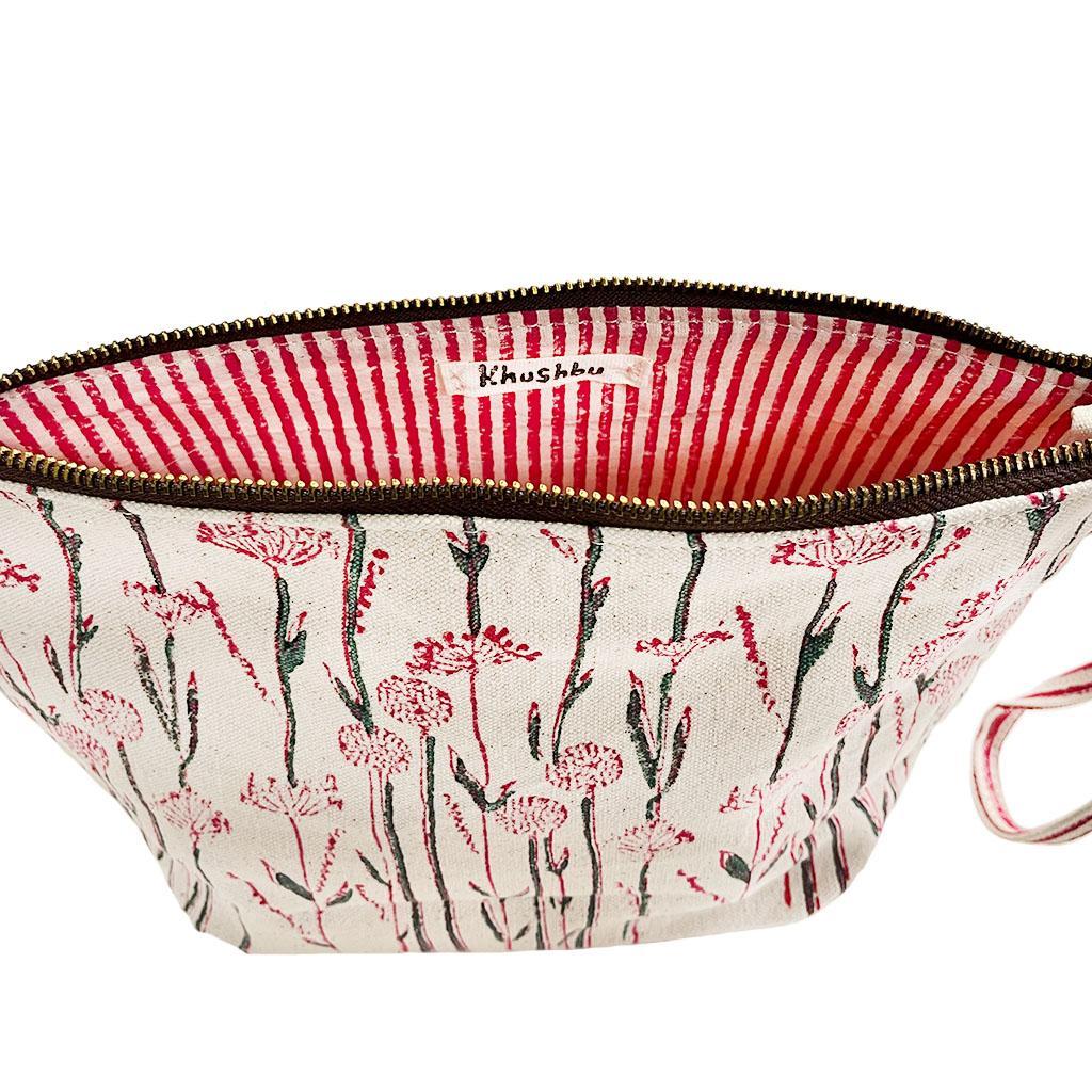 Canvas Toiletry Pouch - Khushbu Flower