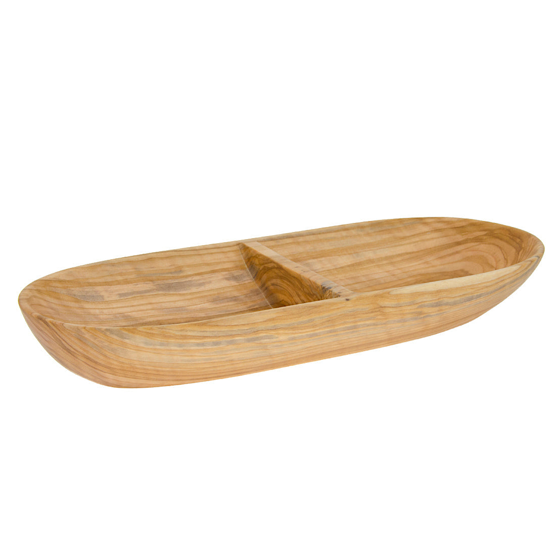 Two Section Olive Wood Dish