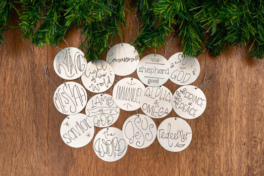 Names of Jesus Tin Ornament Set