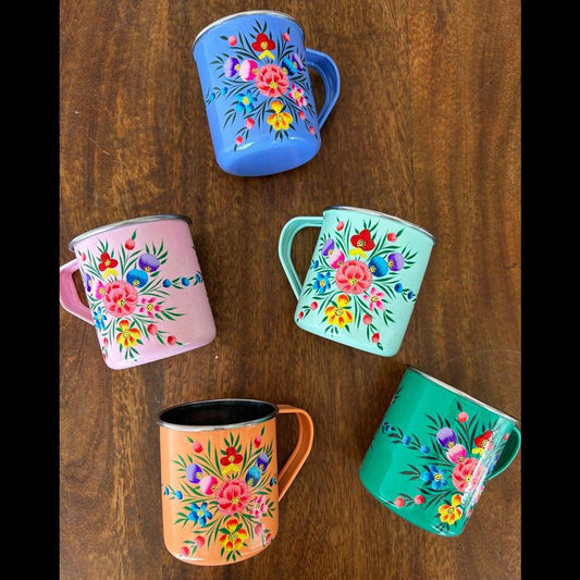 Hand Painted Enamel Mug