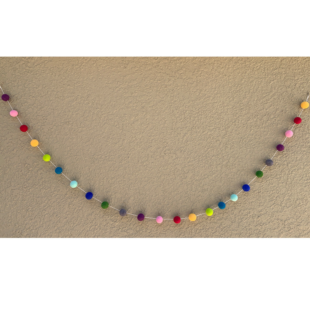 Colorful Wool Ball Garland