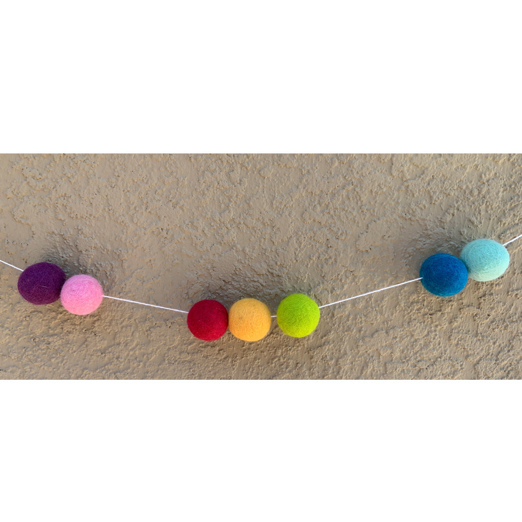 Colorful Wool Ball Garland