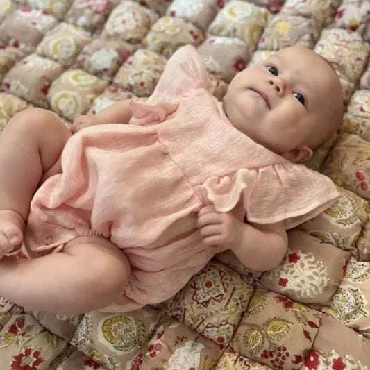 Linen Ruffle Romper