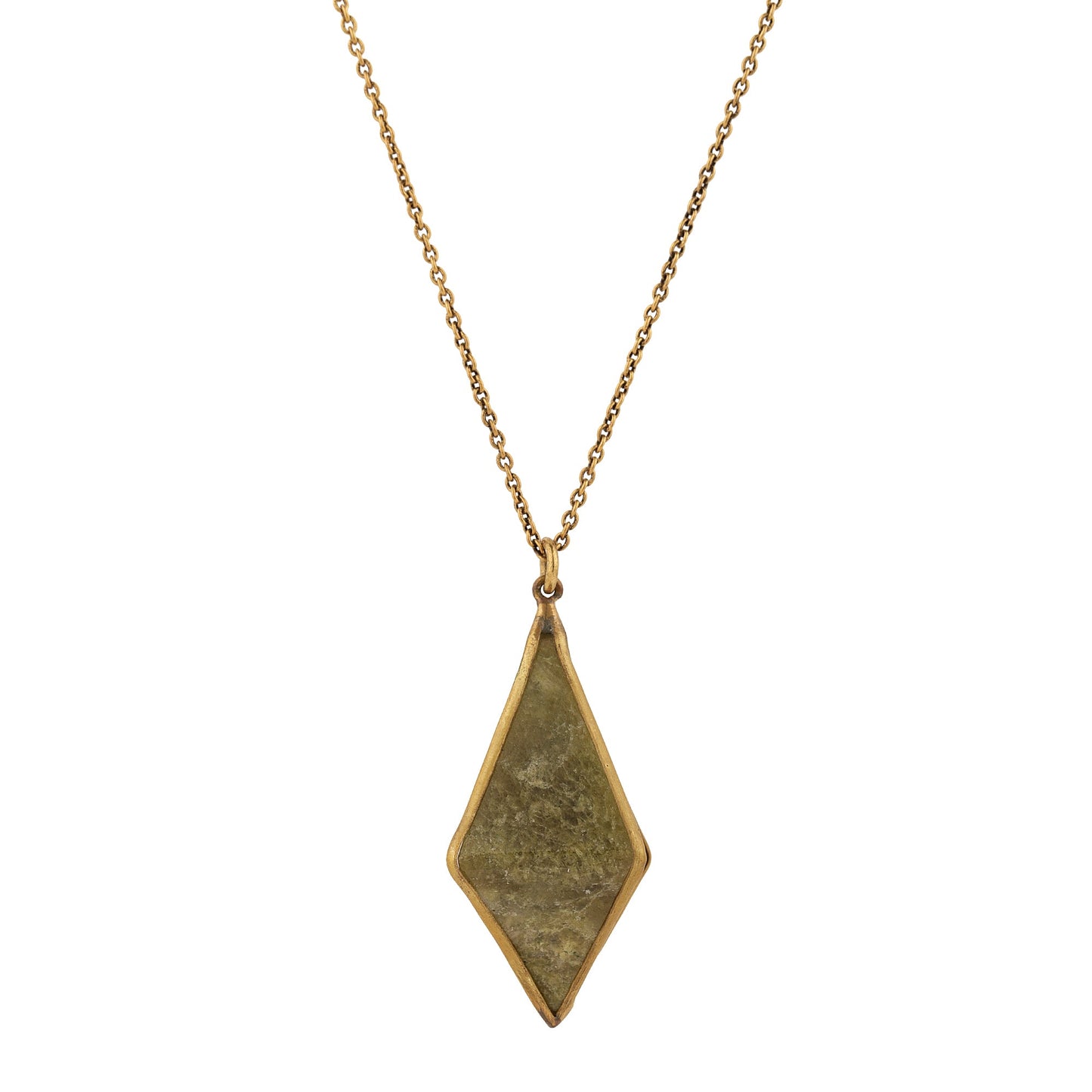 Vessonite Double Pyramid Necklace