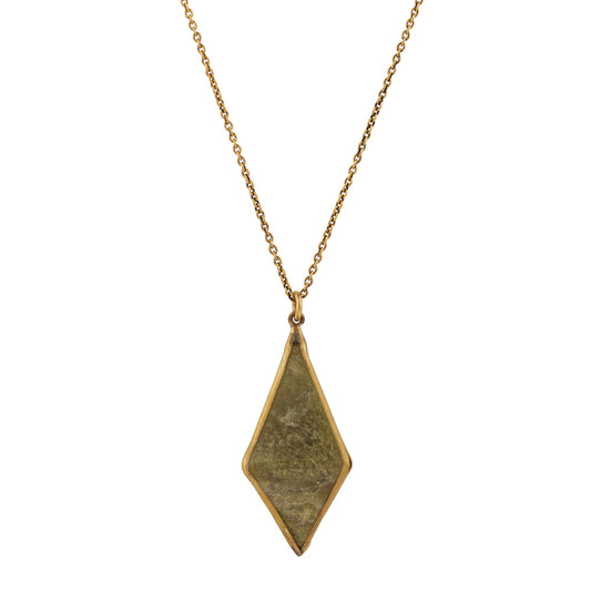 Vessonite Double Pyramid Necklace