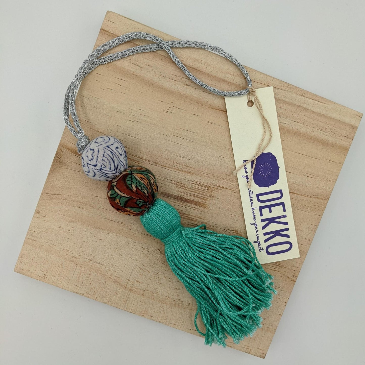 Blockprint Tassel Ornament