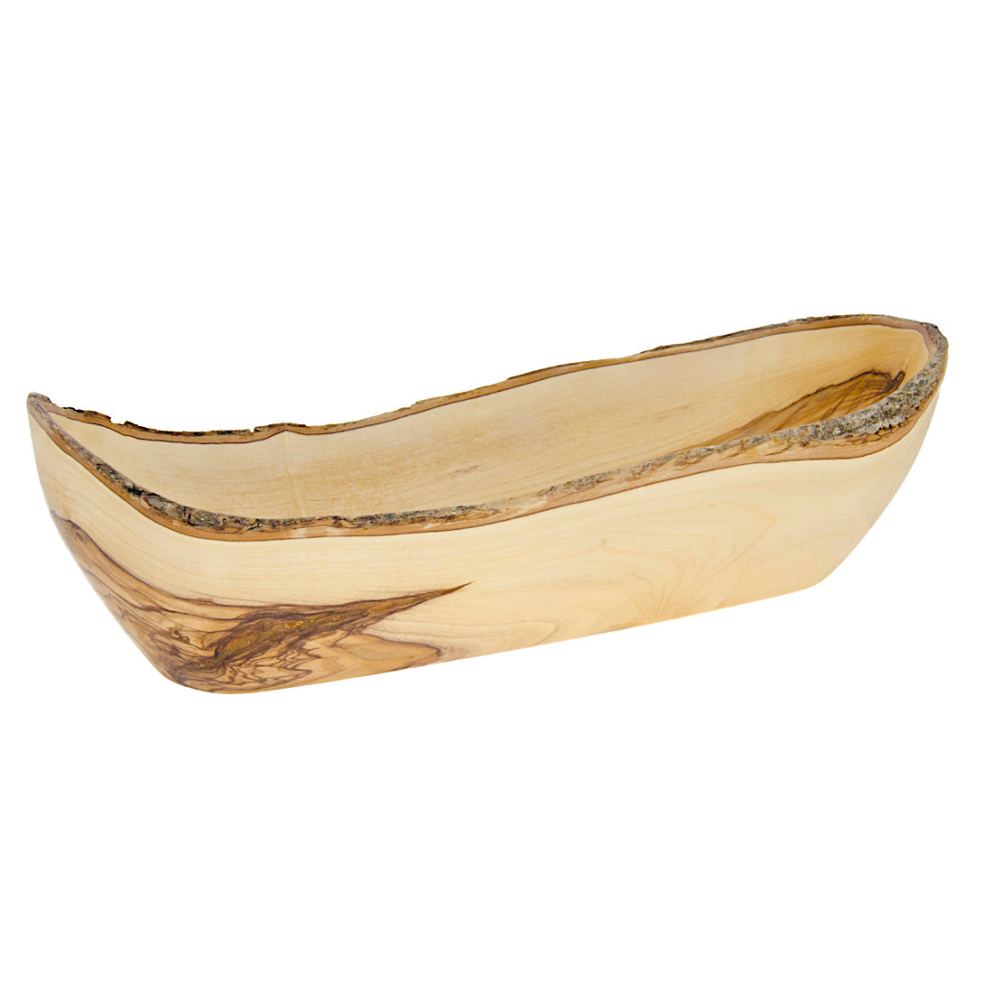 Olive Wood Oval Bark Bowl