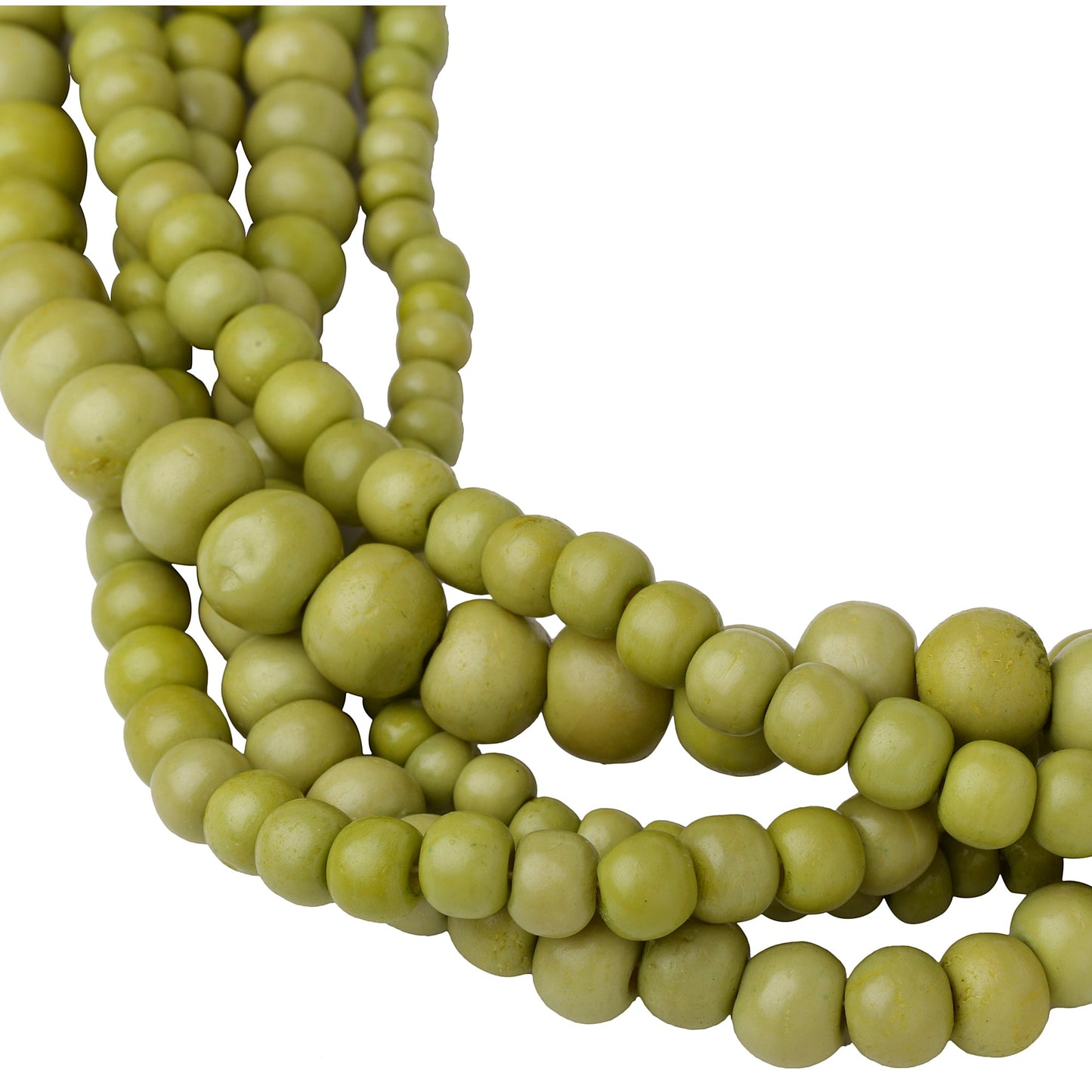 Shakti Beaded Necklace in Lime