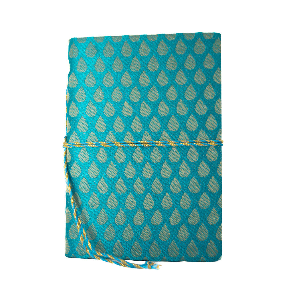 Teal & Gold Sari Journal