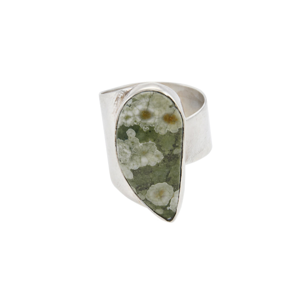 Rainforest Jasper Silver Ring