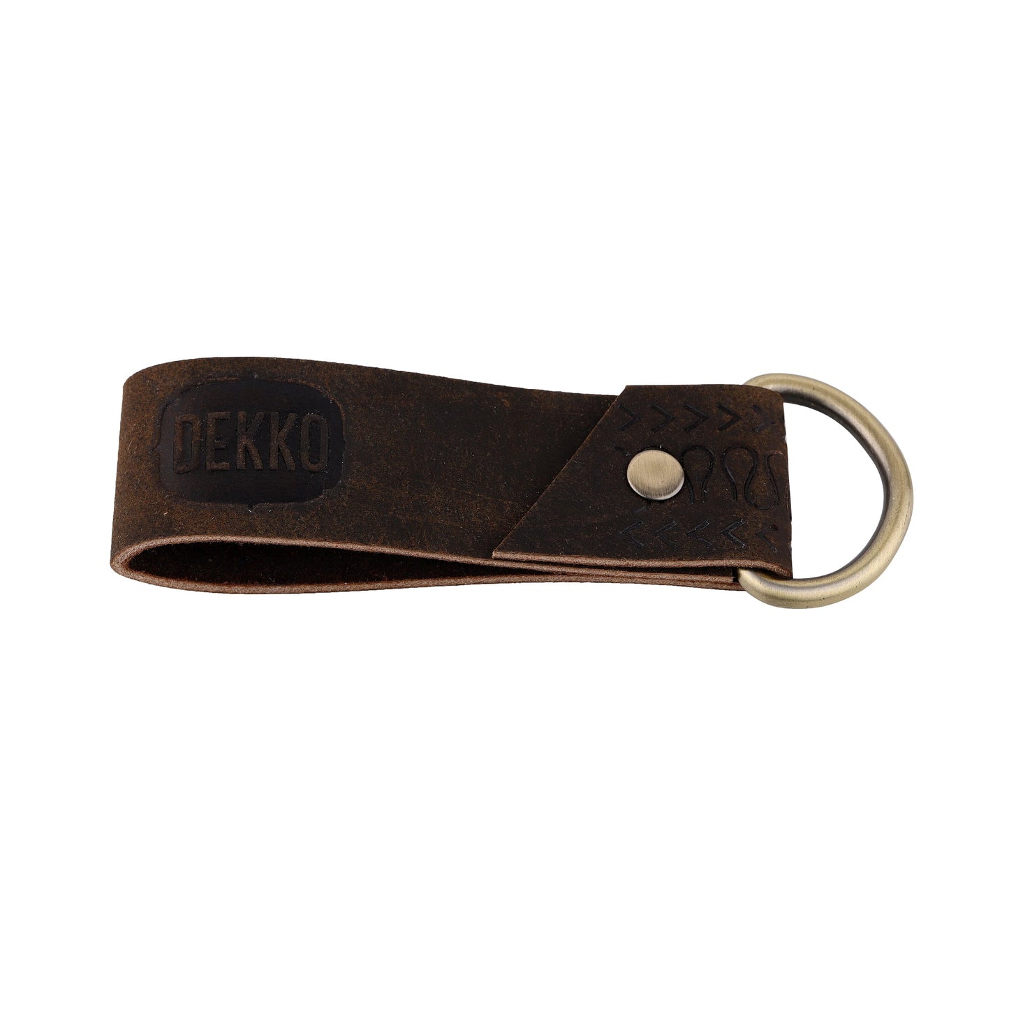 Fishbone Leather Keyfob