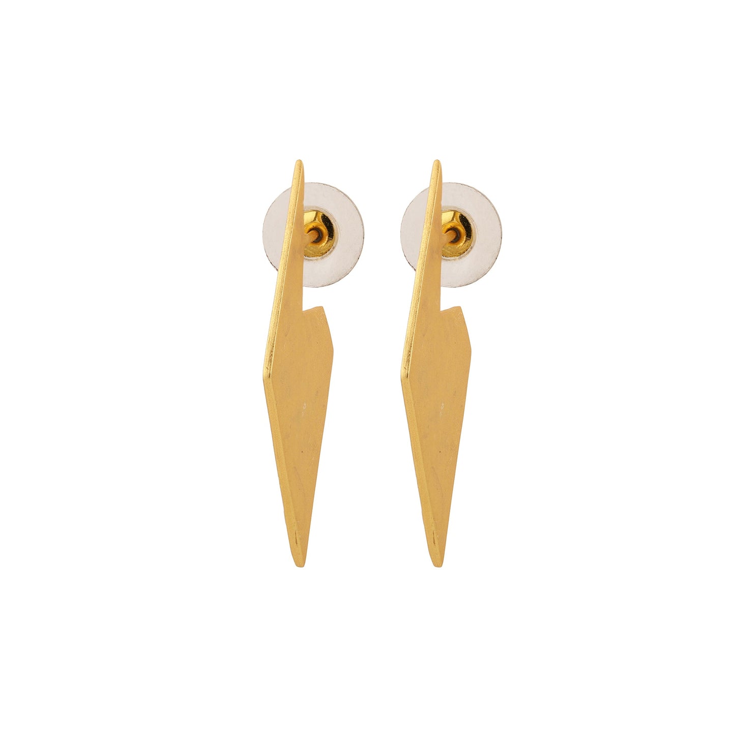 Gold Diamond Profile Earrings