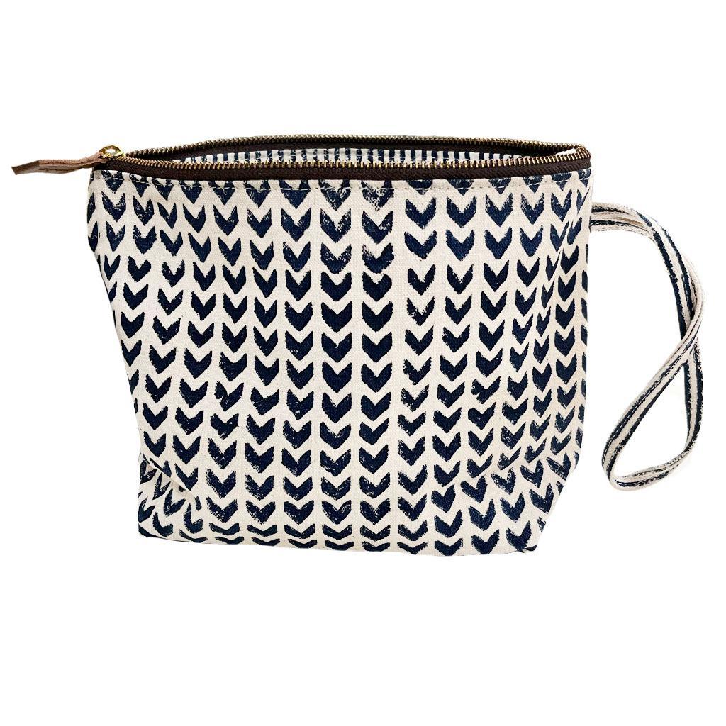 Canvas Block Print Toiletry Bag