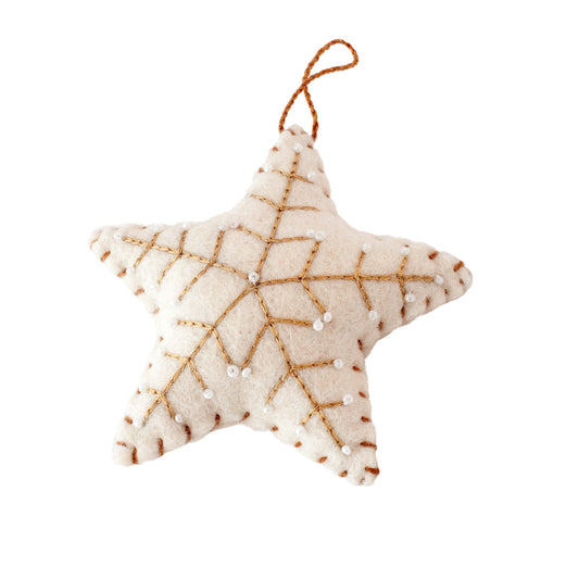 Embroidered Star Ornament