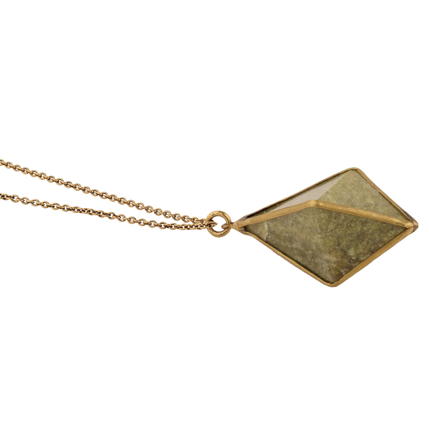 Vessonite Double Pyramid Necklace