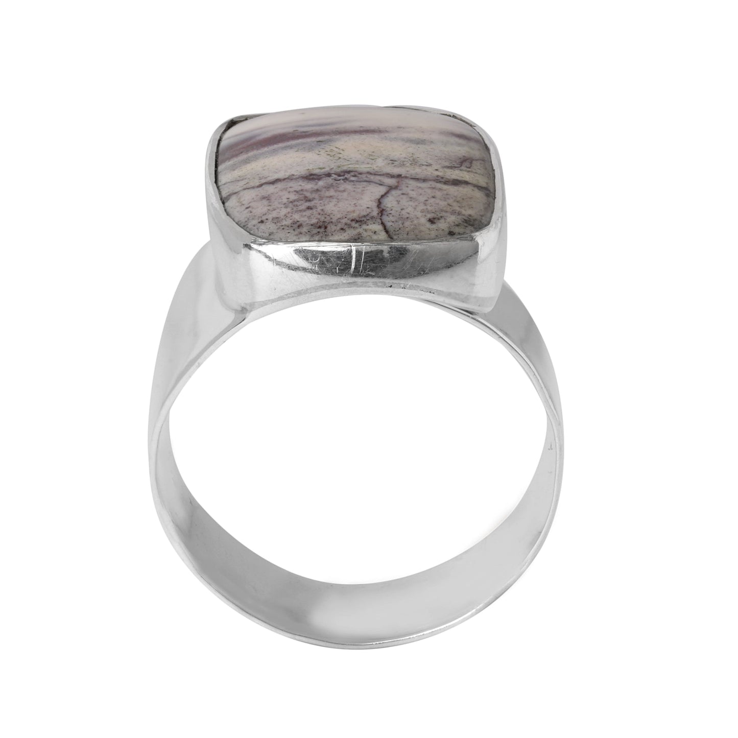 Porcelain Jasper Silver Ring