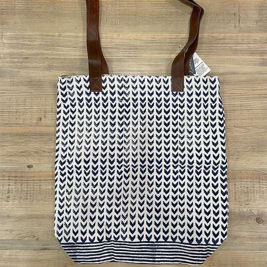 Sunder Tote Bag - Navy Leher