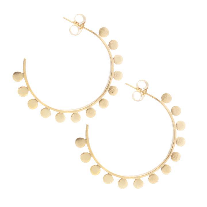 Brass Standing Disc Hoops