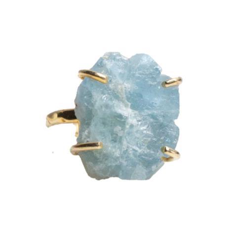 Gold Aquamarine Ring