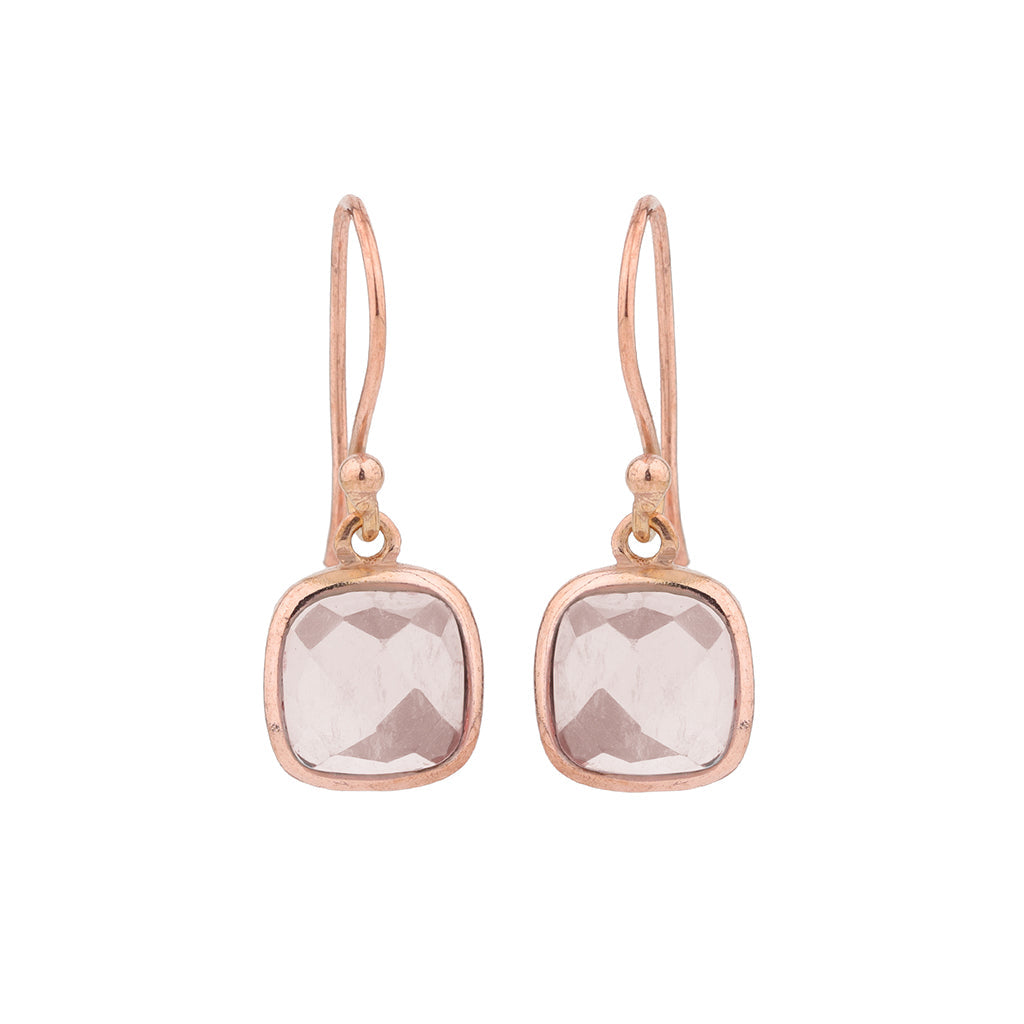 Rose Gold & Quartz Earrings