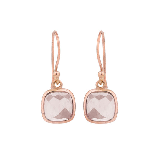 Rose Gold & Quartz Earrings