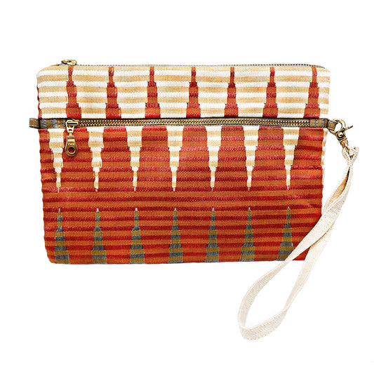 Woven Bali Pink Island Clutch