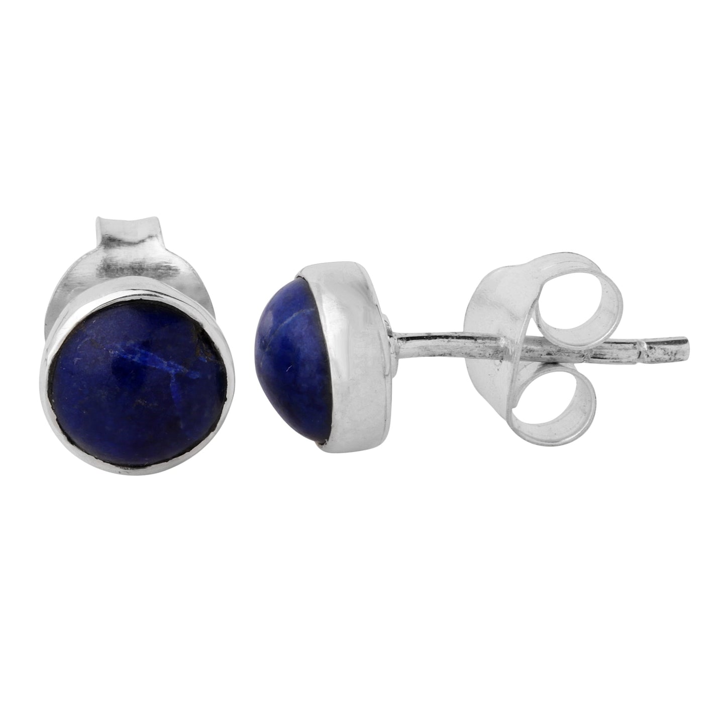 Lapis Lazuli Round Earrings