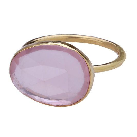 Gold Rose Quartz Ring