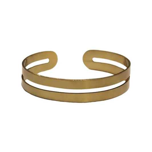 Brass Dual Circle Bangle