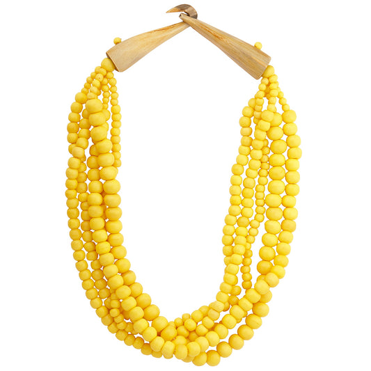 Shakti Beaded Necklace in Yellow