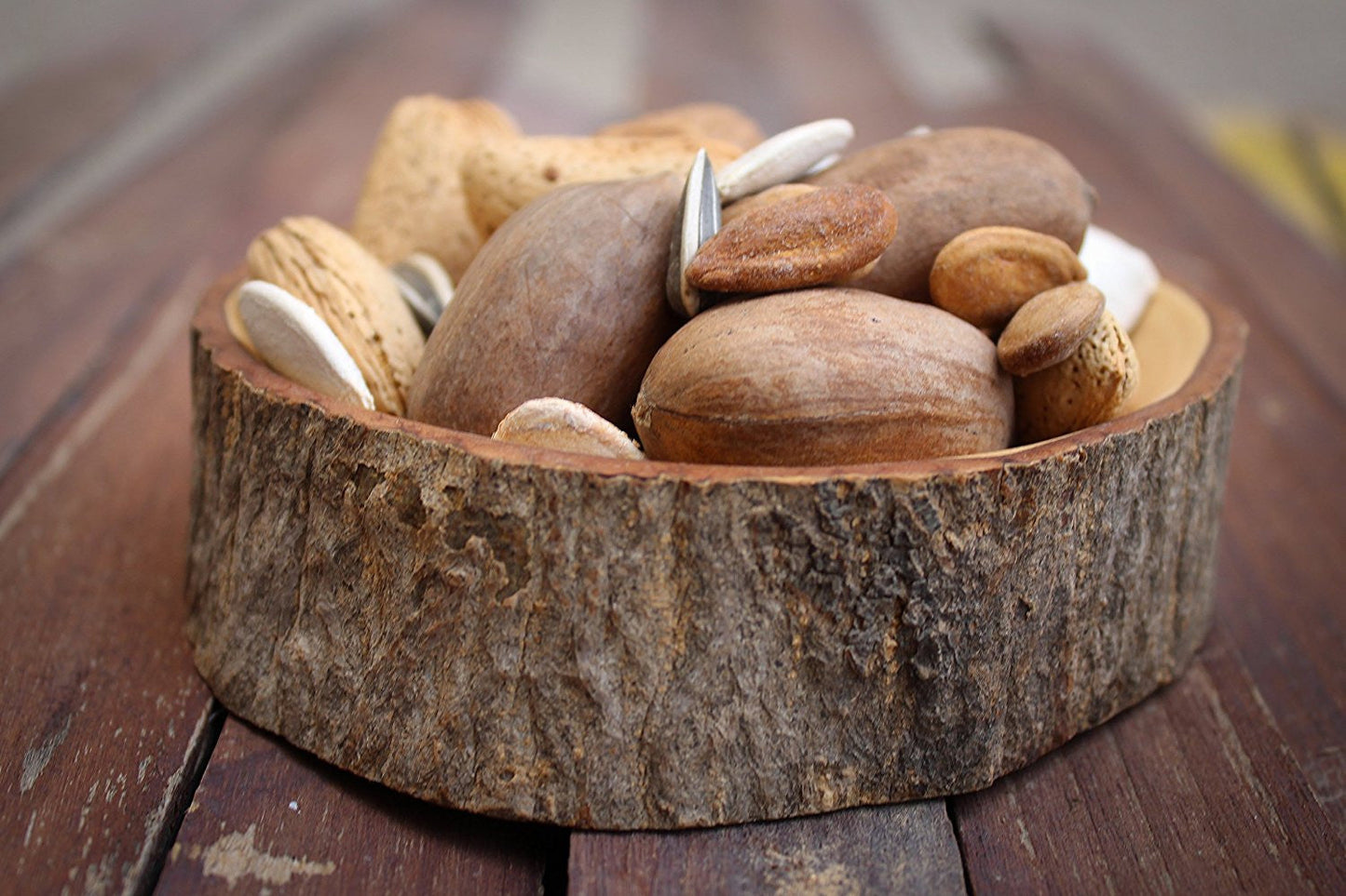 Natural Bark Round Bowl