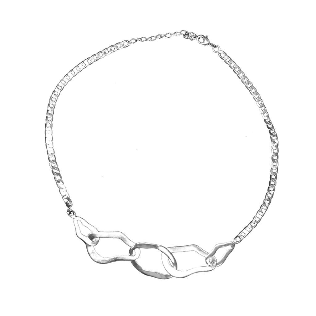 Organic Link Silver Necklace