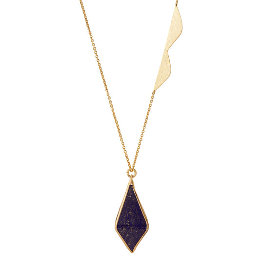 Lapis Lazuli Double Pyramid Necklace