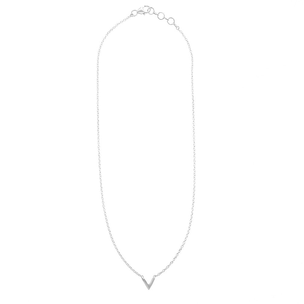 Dainty V Necklace - Sterling