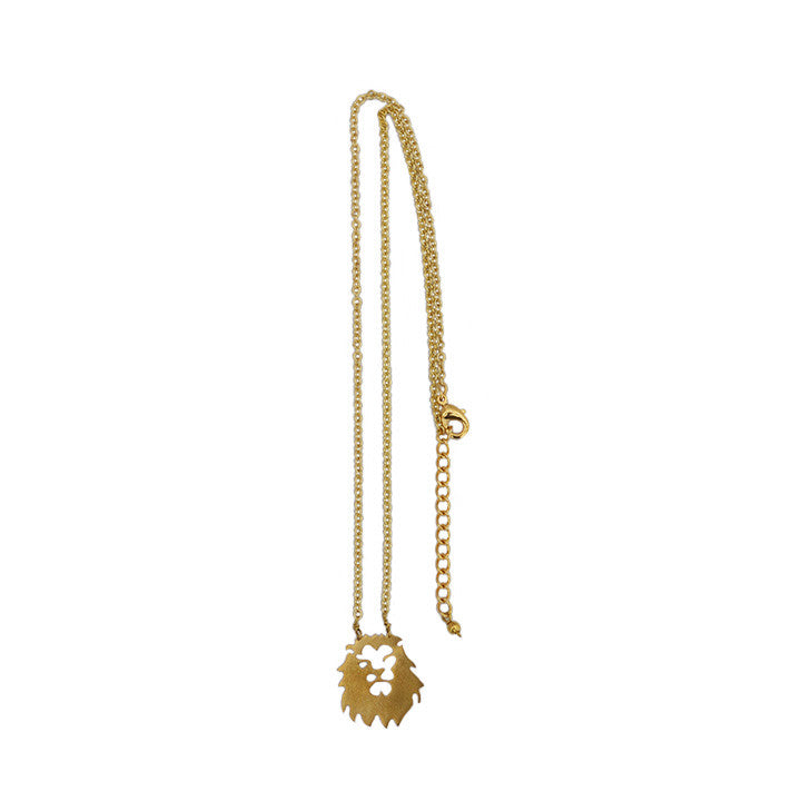 Lion's Heart Brass Necklace