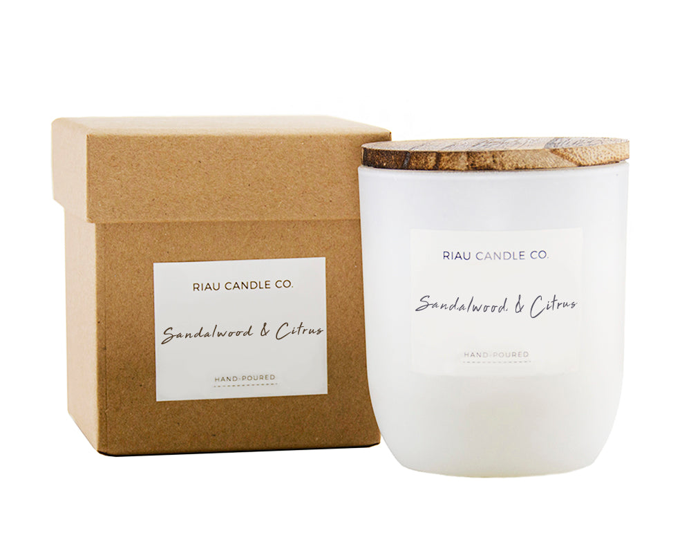 Medium Riau Candle - Sandalwood & Citrus