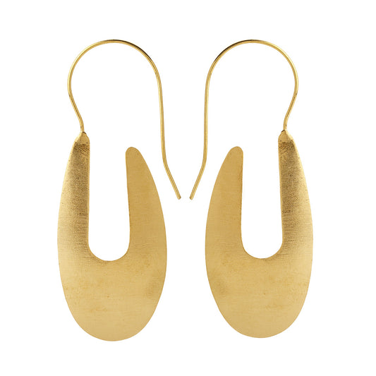 Brass Scoop Earrings