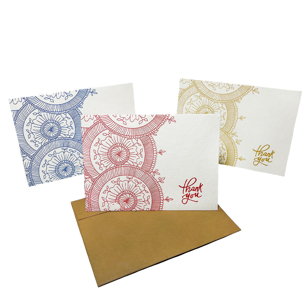 Handmade Thank You Card Set of 8