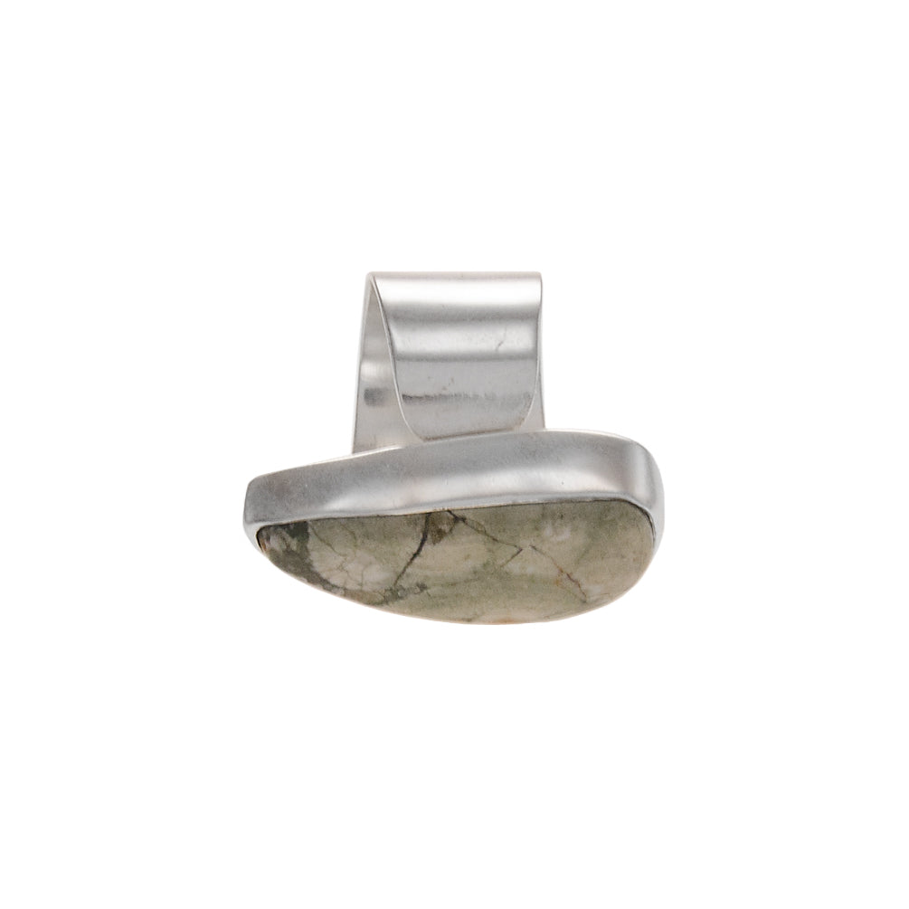 Rainforest Jasper Silver Ring