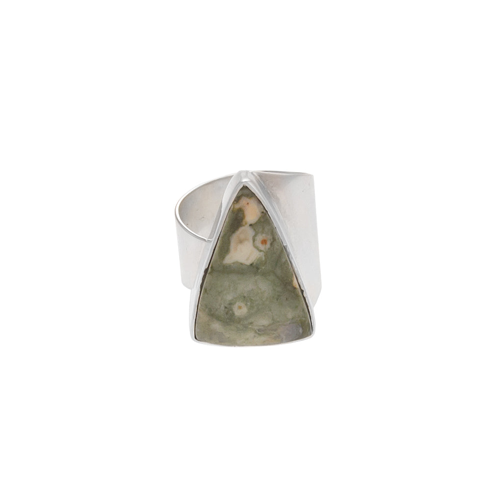 Rainforest Jasper Silver Ring