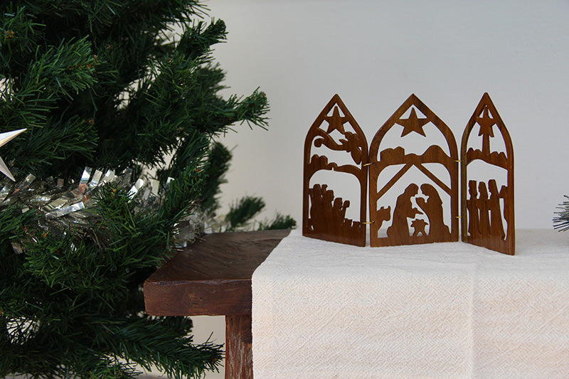 Wooden Folding Nativity